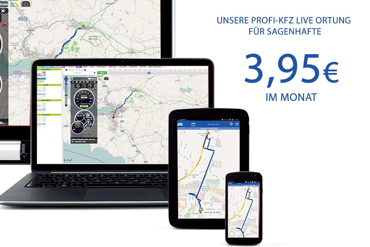Profi Kfz Ortung - GPS Fahrzeugortung unser Live Paket